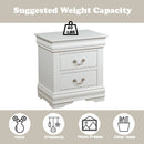 Louis Philippe White Finish 2PCS Bedroom Set (E. King)