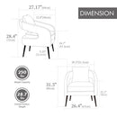 Open Back Accent Chair, Round Sofa Lounge Armchair by Unique Piece Furniture