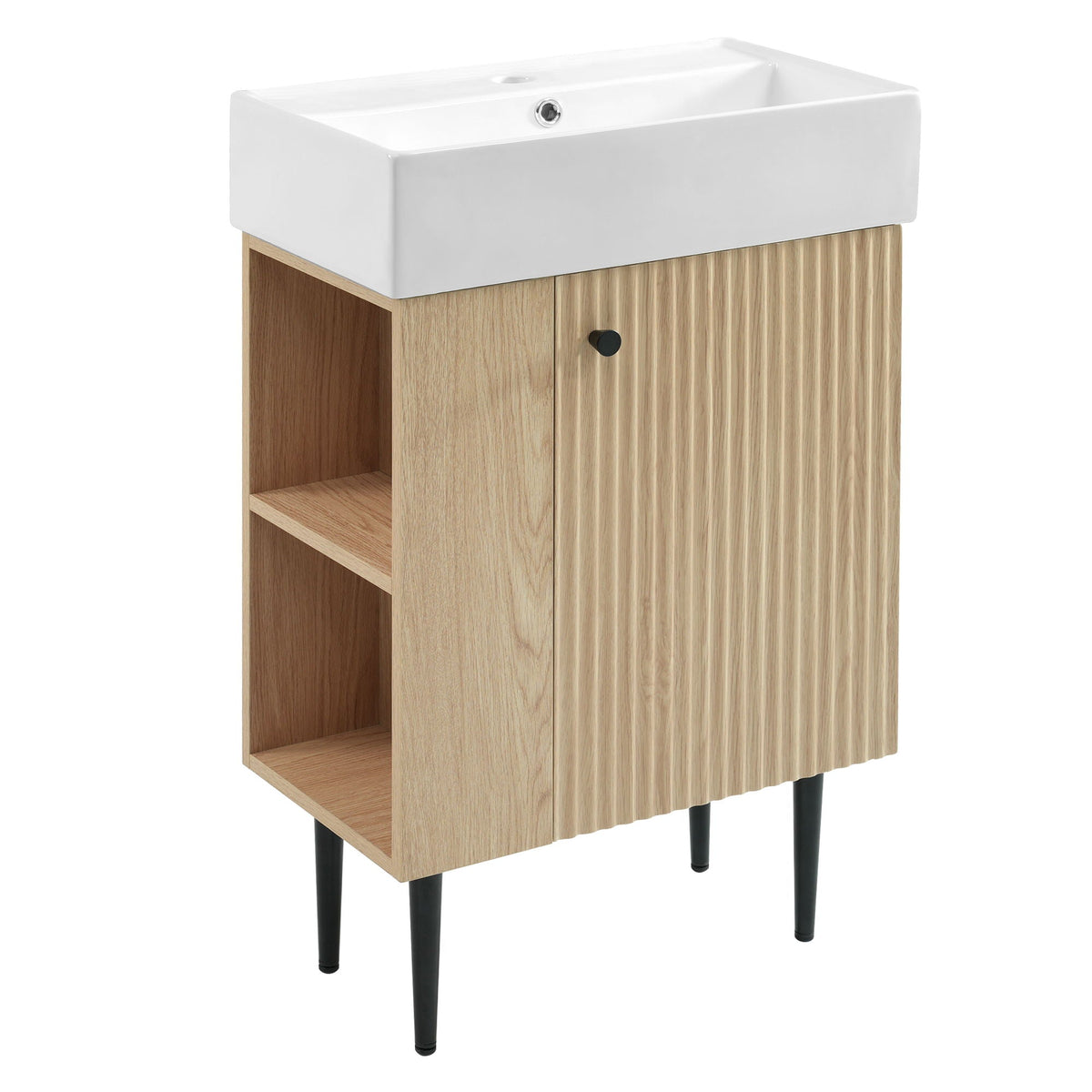 Bathroom Vanity, Combo Cabinet, Bathroom Storage Cabinet, Single Ceramic Sink, photo 31 of 40
