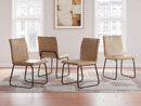 Pharwynn - 5 Pc. - Dining Room Table, 4 Side Chair - Black