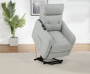 Dayes Upholstered Power Lift Recliner Chair Light Grey