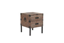 Trunk Table And Side Table With Large Storage Dress Up Your Liviing Room (Set of 3) - Antique Gray by HouseOfZazla