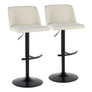 Toriano - Contemporary Adjustable Barstool Swivel With Rounded T Footrest (Set of 2) by HouseOfZazla