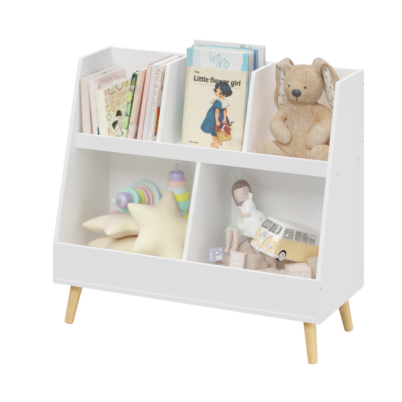 Walker Edison | Kids Bookshelf and Toy Organizer