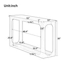 Console Table With Open Arch Cutouts For Living Room Hallway - Espresso by HouseOfZazla