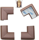Roving Cove HeftyFit Corner Protector for Baby (4 Large Corners), Heavy-Duty Soft Rubber Foam Furniture Corner Bumper Guards, 3M Adhesive Pre-Taped, Coffee Brown by TinyTreasures Baby Boutique