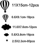 Hot Air Balloons Clouds and Stars Nursery Decor DIY Wall Stickers Bedroom Self Adhesive JW577 (Color 2) by TinyTreasures Baby Boutique