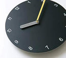 Stephanie Imports Modern Minimalist Black & Yellow Wall Clock by CozyNest Decor