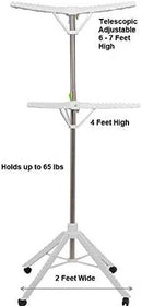 Extra Capacity Garment & Clothes Drying Rack, Adjustable-Height, 120 Pieces of Clothes, Stainless Steel, 4 Caster Wheels by CozyNest Decor