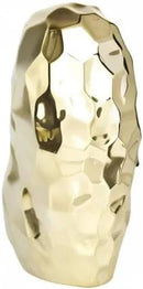 Deco 79 Porcelain Heart Sculpture, 8" x 3" x 8", Gold (Pack of 12) by CozyNest Decor