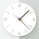 Stephanie Imports Modern Minimalist White & Pastel Purple Silent Wall Clock by CozyNest Decor