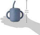 mushie 100% Silicone Training Cup & Straw for Toddlers | 6 Months+ (Tradewinds) by TinyTreasures Baby Boutique
