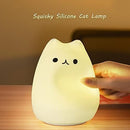 ZKLiLi cat Night Light, Cute Nursery Lights USB Rechargeable Cat Lamp Nightlight Birthday Christmas Gift with Warm White and 7-Color Breathing Modes for Kids Baby Children (USB Charging) by TinyTreasures Baby Boutique