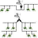 1/4 Inch Drip Irrigation Tubing to Faucet Adapter Connector, 2 Way Y Splitter for 3/4" Inch Garden Hose to 1/4 Inch Drip Irrigation Hose by GreenHaven Gardens