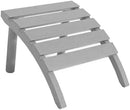 Adirondack Ottoman, All Weather Foot Rest for Adirondack Chair, HDPE Plastic Adirondack Footstool,Outdoor Footrest for Patio,Backyard, Lawn, Fire Pits,Grey by CozyNest Decor