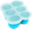 WeeSprout Silicone Freezer Tray with Clip on Lid Perfect Food Storage Container for Homemade Baby Food, Vegetable, Fruit Purees, and Breast Milk (Bright Blue, Six 3 Ounce Sections) by TinyTreasures Baby Boutique