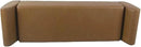 HomePop Modern Storage Bench with Wood Legs Home Décor|Bench with Storage for Living Room & Bedroom - Faux Leather Brown by CozyNest Decor