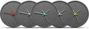 Stephanie Imports Modern Minimalist Dark Concrete Silent Wall Clock (Teal Hands) by CozyNest Decor