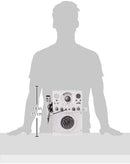 Singing Machine Portable Karaoke Machine for Adults & Kids with Wired Microphone, White - Built-In Speaker, Bluetooth with LED Disco Lights - Karaoke System with CD+G Player & USB Connectivity by TinyTreasures Baby Boutique