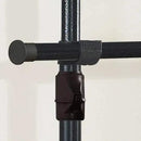 PRINCE HANGER Heavy Duty One Touch System Load 352LBS Clothing Racks for Hanging Clothes Metal Wardrobe Closet System Garment Tension Rod Free Standing Black Width Adjustable PHUS-0022 by CozyNest Decor