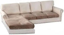 H.VERSAILTEX Velvet Stretch Sectional Couch Covers 4 Pieces Sofa Seat Cushion Covers L Shape Separate Cushion Couch Cover for Both Left/Right Sectional Couch (Large Sofa 3 Seater + 1 Chaise, Taupe) by CozyNest Decor