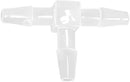3/16" Tee Fitting Equal Barb 3 Way Hose Barb Fitting，Splicer Joint Mender Adapter Union Fitting for Fuel Gas Liquid Air (Pack of 5) by GreenHaven Gardens