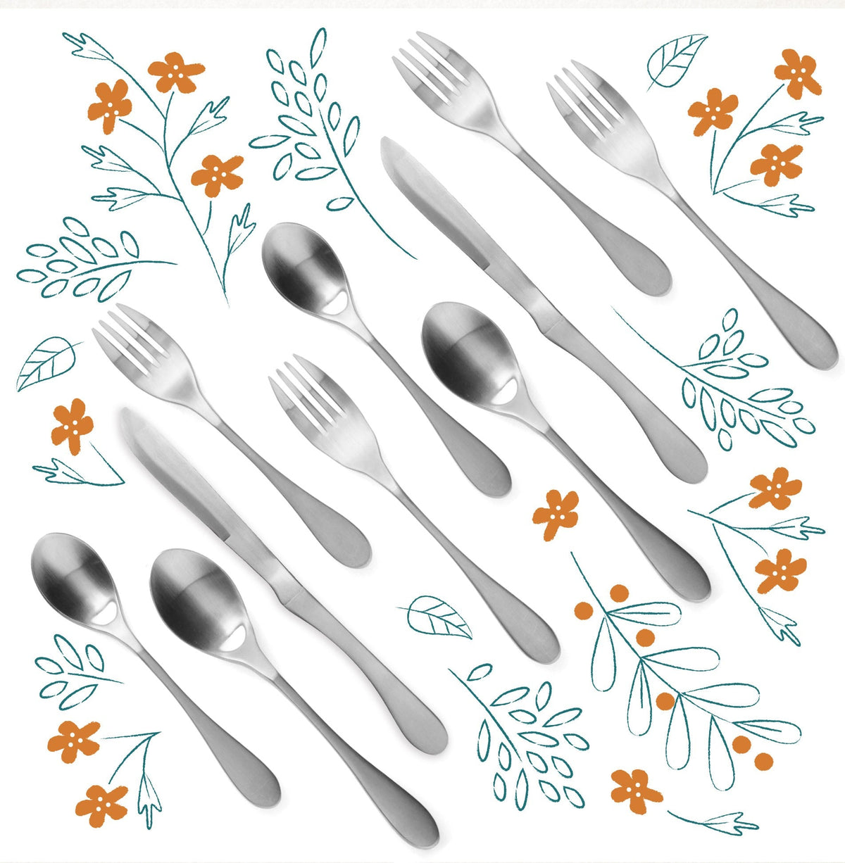 KNORK Original 20 Piece Flatware Set, Service for 4, photo 7 of 9