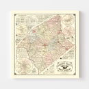 Vintage Map of Anderson County, South Carolina 1897
