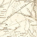 Vintage Map of Beaufort County, South Carolina 1873