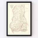 Vintage Map of Beaufort County, South Carolina 1873