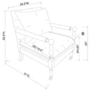 Accent Chair With Turned Legs - Beige by HouseOfZazla