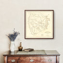 Vintage Map of Darlington District County, South Carolina 1825