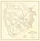 Vintage Map of Darlington District County, South Carolina 1825