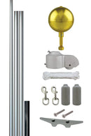 25’ Commercial-Grade Aluminum Flagpole 4-Section | Made in USA, UPS Shippable by Flagman of America
