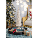 D3.9x15" Fringes Embellished Cone With Wooden Base