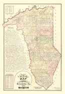 Vintage Map of Greenville County, South Carolina 1882