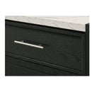 1 Piece 4 Drawers Tall Chest Bedroom Furniture - Black / White by HouseOfZazla