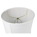 16x18x19 White Shantung Tall Drum Lampshade