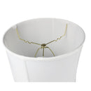 16x18x19 White Shantung Tall Drum Lampshade