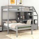 Loft Bed With Stand Alone Bed, Storage Staircase, Desk, Shelves, And Drawers by Unique Piece Furniture
