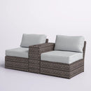 2 Person Wicker Conversation Set With Cushions, Weather Resistant by HouseOfZazla