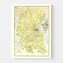 Vintage Map of Chatham County, Georgia 1875