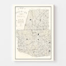 Vintage Map of Paulding County, Georgia 1896