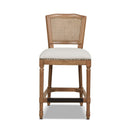 Triomphe - Rattan Wicker High Back Armless Counter Bar Stool by HouseOfZazla