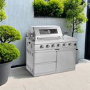 Gas Grill Four Burners Stainless Steel Outdoor Kitchen Island by HouseOfZazla