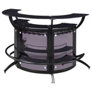 Elaina - 3 Piece Curved Freestanding Home Bar - Black by HouseOfZazla