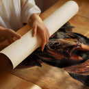 Western Cowboy Rottweiler Print – Rustic Wild West Dog Art