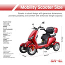 Electric Mobility Scooter With Big Size And High Power - Red by HouseOfZazla