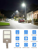 320W LED Parking Lot Light Hard Wired 48,000LM, Hot Wire UL Listed Industrial Grade LED Shoebox Parking Pole Light 5000K IP65 Waterproof