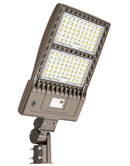320W LED Parking Lot Light Hard Wired 48,000LM, Hot Wire UL Listed Industrial Grade LED Shoebox Parking Pole Light 5000K IP65 Waterproof